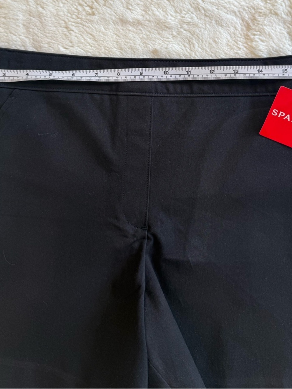 SPANX POLISHED SHORT CLASSIC BLACK STRETCH CHINO STYLE SIZE SMALL NWT - Picture 7 of 10
